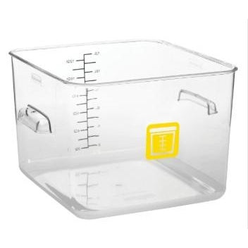 Rubbermaid Square Container - Clear - 11.4L Yel - 1980998 - Mabrook Hotel Supplies