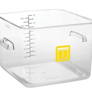 Rubbermaid Square Container - Clear - 11.4L Yel - 1980998 - Mabrook Hotel Supplies