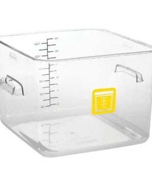 Rubbermaid Square Container - Clear - 11.4L Yel - 1980998 - Mabrook Hotel Supplies