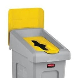 MIXED RECYCLING LID FOR SLIM JIM RECYCLING STATION, YELLOW COLOR. - Mabrook Hotel Supplies