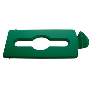 MIXED RECYCLING LID FOR SLIM JIM RECYCLING STATION, GREEN COLOR. - Mabrook Hotel Supplies