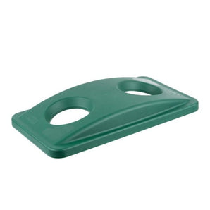 Rubbermaid Rectangular Trash Can Lid - Green - Mabrook Hotel Supplies