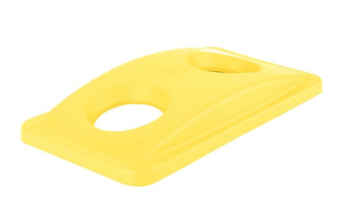Rubbermaid Rectangular Trash Can Lid - Yellow - Mabrook Hotel Supplies