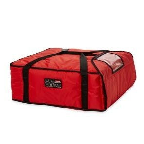 Rubbermaid FG9F3700RED ProServe Large Red Insulated Nylon Pizza Delivery Bag - 21 1/2" x 19 3/4" x 7 3/4" - Mabrook Hotel Supplies