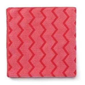 Rubbermaid FGQ62000RD00 HYGEN 16" x 16" Red Microfiber Cloth - Mabrook Hotel Supplies