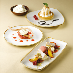 CHURCHILL STONECAST BARLEY WHITE LOTUS PLATE - 12" - Mabrook Hotel Supplies