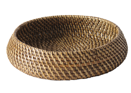 ROUND RATTAN BASKET DIA: 25X29XH7CM. - Mabrook Hotel Supplies