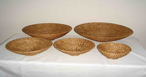 "ROUND RATTAN BASKET, DIM: 28xH8CM" - Mabrook Hotel Supplies