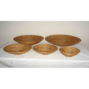 "ROUND RATTAN BASKET, DIM: 18xH7CM." - Mabrook Hotel Supplies