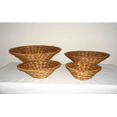 "ROUND WATER HYACINTH BASKET, DIM: 35xH12CM." - Mabrook Hotel Supplies