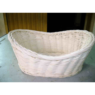 "OVAL RATTAN BASKET, DIM: 23x17xH10/7CM." - Mabrook Hotel Supplies