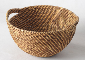 RATTAN BASKET DIA: 27x12hcm - Mabrook Hotel Supplies