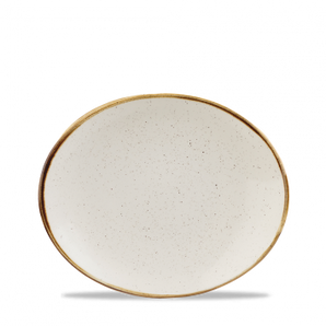 CHURCHILL STONECAST BARLE OVAL COUPE PLATE - 7.75" - Mabrook Hotel Supplies