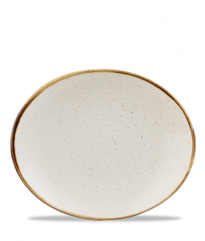 CHURCHILL STONECAST BARLE OVAL COUPE PLATE - 7.75" - Mabrook Hotel Supplies