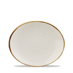 CHURCHILL STONECAST BARLE OVAL COUPE PLATE - 7.75" - Mabrook Hotel Supplies