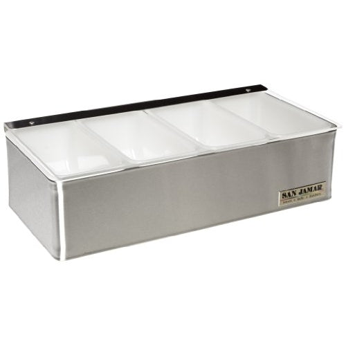 SAN JAMAR NON-CHILLED GARNISH TRAYS 4 COMPARTMENTS - Mabrook Hotel Supplies