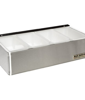 SAN JAMAR NON-CHILLED GARNISH TRAYS 4 COMPARTMENTS - Mabrook Hotel Supplies