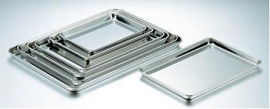 "S/S SQUARE CAKE VAT, SIZE:L435xW320xD21 0.8mm." - Mabrook Hotel Supplies