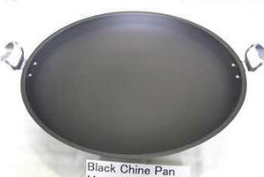 BLACK CHINESE PAN W/METAL HANDLE, SIZE: 30CM - Mabrook Hotel Supplies