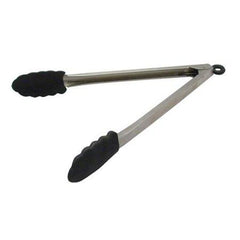 LOCKING TONG STAINLESS STEEL SILICONE TIP  - 22.8 CM - Mabrook Hotel Supplies
