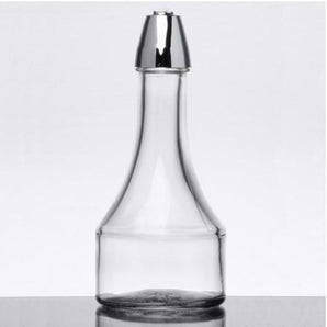 OIL & VINEGAR BOTTLES WITH CHROME PLATED ABS TOPS DIA:8OZ - Mabrook Hotel Supplies