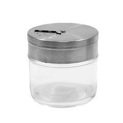 TABLECRAFT GLASS JAR WITH ROTATING TOPS - 3 OZ - Mabrook Hotel Supplies