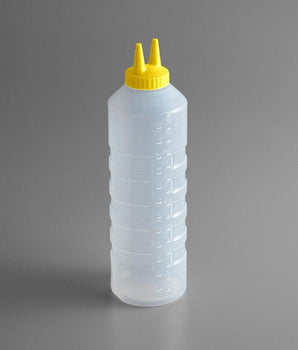 "TWIN TIP SQUEEZE BOTTLE WITH COLOR TOP, 24 OZ., WIDE MOUTH," - Mabrook Hotel Supplies