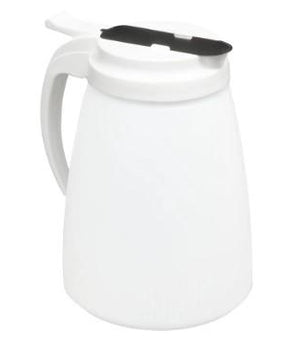 "DRIPCUT SERVER, 48 OZ, WHITE POLYETHYLENE JAR, BLACK PLASTIC" - Mabrook Hotel Supplies