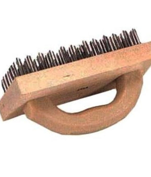 BUTCHER BLOCK BRUSH 4INCHx9INCH FLAT WIRE ATTACHED TO HARDWO - Mabrook Hotel Supplies