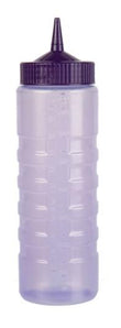 "COLOR MATE SQUEEZE BOTTLE DISPENSER, 24oz, WIDE MOUTH, STANDARD CAP, MOULDED IN OUNCE MARKING, POLYETHYLENE, PURPLE BOTTLE" - Mabrook Hotel Supplies