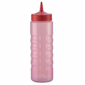 TRAEX COLOR MATE SQUEEZE BOTTLE DISPENSER 24 OZ WIDE MOUTH STANDARD CAP MOLDED IN OUNCE MARKINGS ON BOTTLE, POLYETHYLENE BROWN. - Mabrook Hotel Supplies