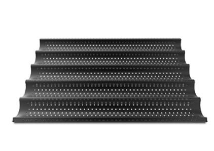 "ALUMINIUM PERFORATED TRAY 600X400, TEFLON COATED- 5CANALS" - Mabrook Hotel Supplies