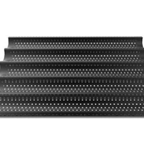 "ALUMINIUM PERFORATED TRAY 600X400, TEFLON COATED- 5CANALS" - Mabrook Hotel Supplies