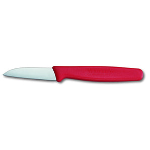 "VICTORINOX PARING KNIFE, STRAIGHT BLADE, 6 CM, COLOR: RED." - Mabrook Hotel Supplies