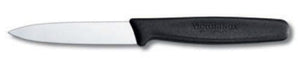 "VICTORINOX PARING KNIFE, POINTED TIP, 8 CM, COLOR: BLACK" - Mabrook Hotel Supplies