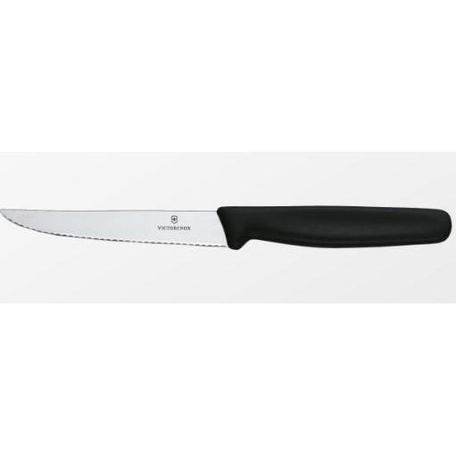 "VICTORINOX STEAK KNIFE, POINTED TIP; COLOR: BLACK" - Mabrook Hotel Supplies