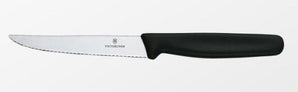 "VICTORINOX STEAK KNIFE, POINTED TIP; COLOR: BLACK" - Mabrook Hotel Supplies