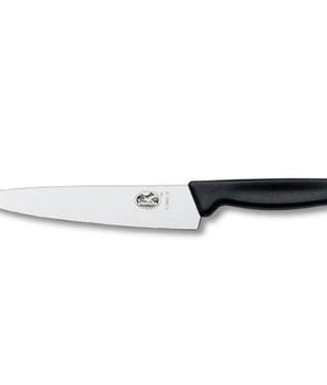 "VICTORINOX  CARVING KNIFE, BROAD,  19 CM, COLOR: BLACK" - Mabrook Hotel Supplies