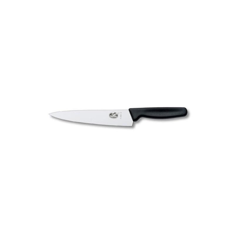 "VICTORINOX  CARVING KNIFE, BROAD,  22 CM, COLOR: BLACK" - Mabrook Hotel Supplies