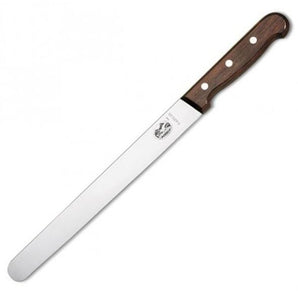 SLICING KNIFE, ROSEWOOD. DALBERGIA LATIFOLIA (ROSEWOOD) CITES. COUNTRY OF ORIGIN - SWITZERLAND. - Mabrook Hotel Supplies