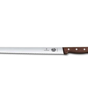 "VICTORINOX LARDING KNIFE, WAVY BLADE, 30 CM, ROSEWOOD HANDLE" - Mabrook Hotel Supplies