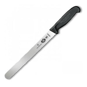 "VICTORINOX LARDING KNIFE, WAVY BLADE, FIBROX, 25 CM, BLACK H" - Mabrook Hotel Supplies