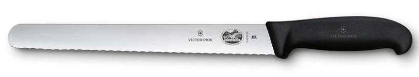 "VICTORINOX LARDING KNIFE, WAVY BLADE, FIBROX, 30 CM, BLACK H" - Mabrook Hotel Supplies