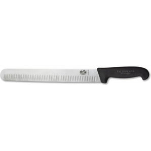 "VICTORINOC SLICING KNIFE, FLUTED BLADE, FIBROX, 36 CM, BLACK" - Mabrook Hotel Supplies