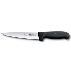 "VICTORINOX STICKING KNIFE, POINTED TIP, 12 CM, BLACK FIBROX" - Mabrook Hotel Supplies