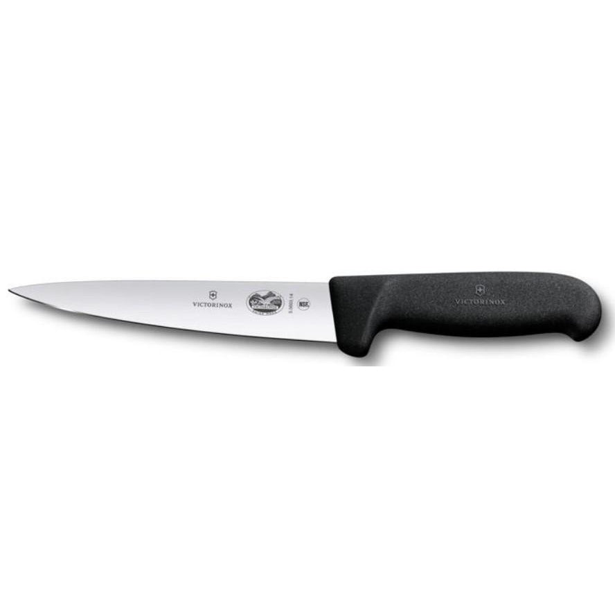 "VICTORINOX STICKING KNIFE, POINTED TIP, 14 CM, BLACK FIBROX" - Mabrook Hotel Supplies