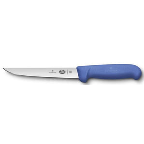 "VICTRIONX BONING KNIFE, STRAIGHT, WIDE, 15 CM, BLUE FIBROX H" - Mabrook Hotel Supplies