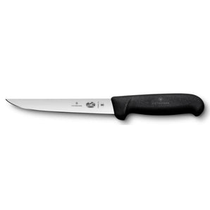 "VICTRIONX BONING KNIFE, STRAIGHT, WIDE, 15 CM, BLACK FIBROX" - Mabrook Hotel Supplies