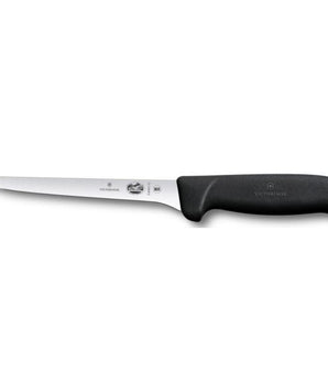 BONNING KNIFE,REAR CURVED EDGE,NARROW BLADE,BLACK,FIBROX,DIM:15 CM - Mabrook Hotel Supplies