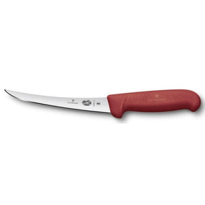 BONNING KNIFE,CURVED NARROW BLADE,RED,FIBROX,DIM:12 CM - Mabrook Hotel Supplies